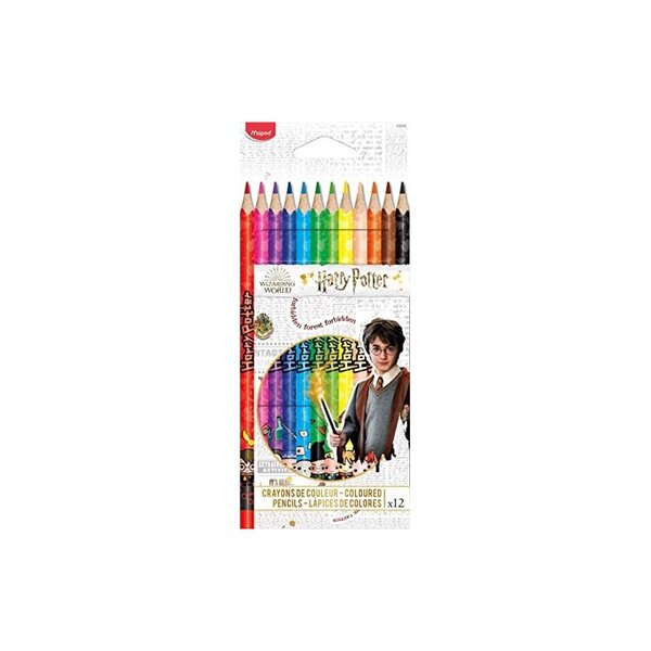 Maped Crayon de couleur triangulaire HARRY POTTER étui de 12