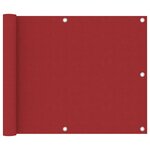 vidaXL Écran de balcon Rouge 75x400 cm Tissu Oxford