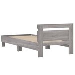 vidaXL Cadre de lit sans matelas avec tête de lit 90x200 cm