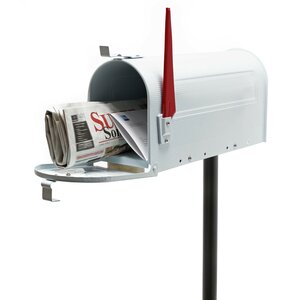 Us mailbox boite aux lettres design américain argent pied de support courrier