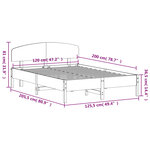 vidaXL Cadre de lit sans matelas 120x200 cm bois de pin massif