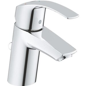 GROHE Mitigeur lavabo Eurosmart 32926002 - Bec fixe - Limiteur de température - Economie d'eau - Chrome - Taille S