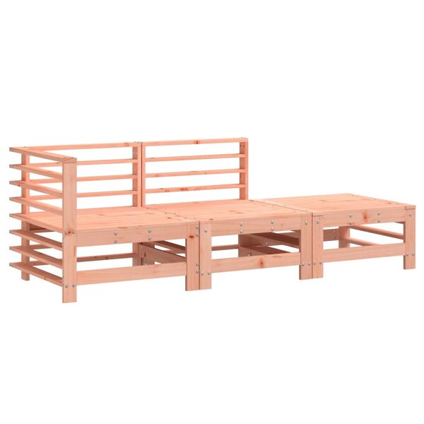 vidaXL Salon de jardin 3 Pièces bois massif douglas