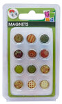 Magnet époxy mini Ø12mm Automne 12 pièces