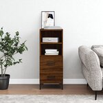 vidaXL Buffet Chêne marron 34 5x34x90 cm Bois d'ingénierie