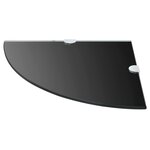 vidaXL Étagère de coin avec supports chromés Verre Noir 35 x 35 cm