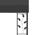vidaXL Belvédère à montage mural 4x3x2 5 m Anthracite