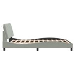 vidaXL Cadre de lit avec LED sans matelas gris clair 140x190cm velours