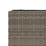 vidaXL Jardinière avec 2 pots gris 90x20x40 cm résine tressée
