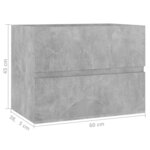 vidaXL Armoire d'évier et lavabo intégré gris béton bois d'ingénierie