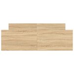 vidaXL Cadre de lit tête de lit et pied de lit chêne sonoma 135x190 cm