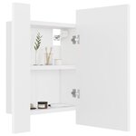 vidaXL Armoire salle de bain à miroir LED Blanc 40x12x45 cm Acrylique