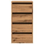vidaXL Commode d'angle chêne artisanal 40x41x76 cm bois d'ingénierie