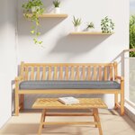 vidaXL Coussin de palette pour banc Gris 180x40x8 cm en tissu Oxford