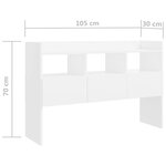 vidaXL Buffet Blanc 105x30x70 cm Bois d’ingénierie