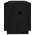 vidaXL Meuble TV Noir 100x34x40 cm Bois de pin massif