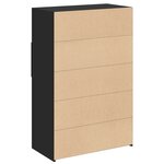 vidaXL Buffet haut noir 80x42 5x124 cm bois d'ingénierie