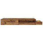 vidaXL Cadre de lit de rangement en bois vieilli 90x200 cm