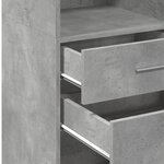 vidaXL Buffet haut gris béton 50x42 5x124 cm bois d'ingénierie