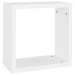 vidaXL Étagères cube murales 4 Pièces blanc 30x15x30 cm