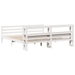 vidaXL Cadre de lit avec tête de lit sans matelas blanc 180x200 cm