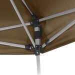 vidaXL Chapiteau hexagonal et parois latérales 3 6x3 1 m taupe 220g/m²