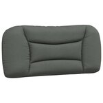 vidaXL Coussin de tête de lit gris foncé 90 cm tissu