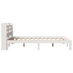 vidaXL Cadre de lit avec tête de lit sans matelas blanc 140x200 cm