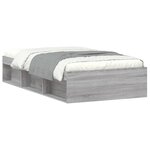 vidaXL Cadre de lit sonoma gris 90x200 cm