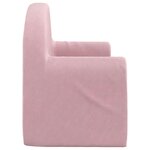 vidaXL Canapé pour enfants 2 places rose peluche douce