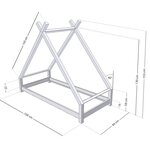 Lit tipi enfant TAHUKA 80 x 160 bleu marine