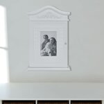 vidaXL Armoire à clés avec cadre photo Blanc