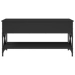vidaXL Table basse noir 100x50x50 cm bois d'ingénierie et métal