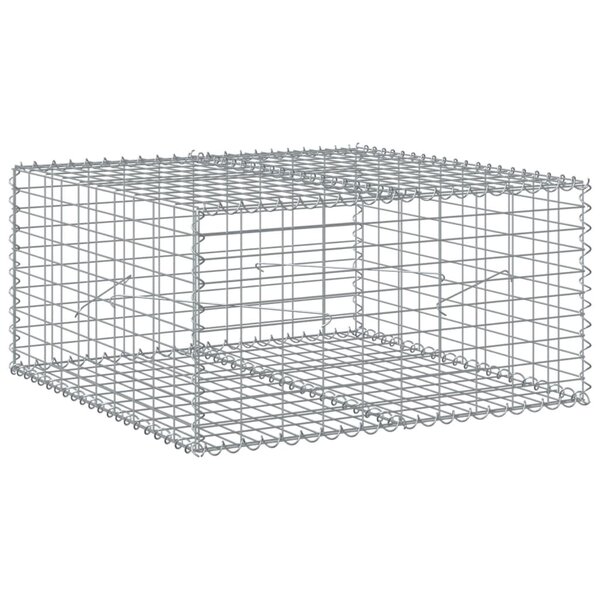 vidaXL Panier gabion avec couvercle 100x100x50 cm fer galvanisé