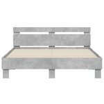 vidaXL Cadre de lit sans matelas gris béton 150x200 cm