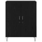 vidaXL Buffet Chêne noir 69.5x34x180 cm Bois d'ingénierie