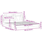 vidaXL Cadre de lit sans matelas gris 180x200 cm similicuir