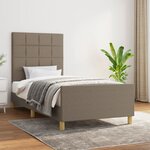 vidaXL Cadre de lit sans matelas taupe 80x200 cm tissu