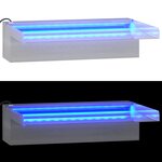 vidaXL Déversoir pour cascade avec LED RVB Inox 30 cm