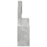 vidaXL Coiffeuse avec armoire gris béton 80x35x132 cm