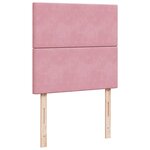 vidaXL Sommier à lattes de lit avec matelas Rose 100x200 cm Velours
