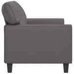 vidaXL Canapé à 2 places Gris 140 cm Similicuir