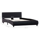 vidaXL Cadre de lit avec LED sans matelas noir 120x200 cm