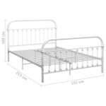 vidaXL Cadre de lit sans matelas blanc métal 140x200 cm