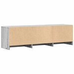 vidaXL Meuble TV avec LED sonoma gris 140x34x40 cm bois d'ingénierie