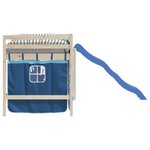 vidaXL Rideaux pour lit mezzanine bleu polyester