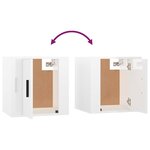 vidaXL Ensemble de meubles TV 2 Pièces blanc brillant bois d'ingénierie