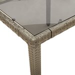 vidaXL Ensemble de bistro 3 Pièces avec coussins gris résine tressée