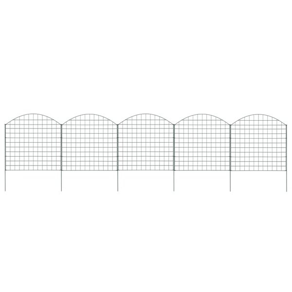 vidaXL Ensemble de clôture de jardin arquée 77 5x78 5 cm vert
