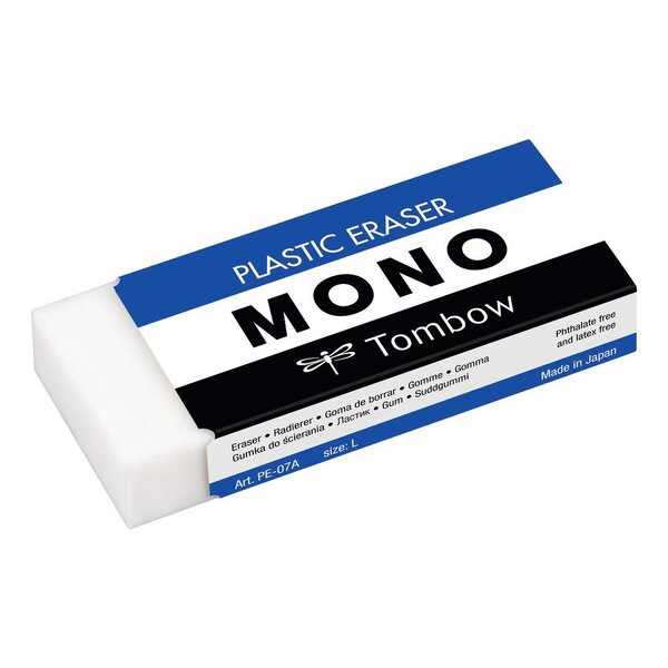 Gomme plastic classique mono l 74 x 31 x 12 mm x 10 tombow